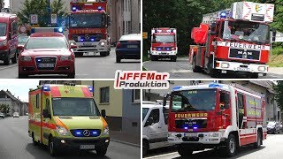 Großbrand in Östringen am 21052018  Einsatzfahrten [upl. by Valentino]