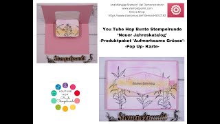 You Tube Hop Bunte Stempelrunde Neuer Jahreskatalog [upl. by Yauqaj74]