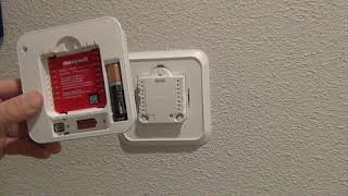 Replace Home Thermostat BatteryHoneywell T4 Pro Programmable [upl. by Duff]