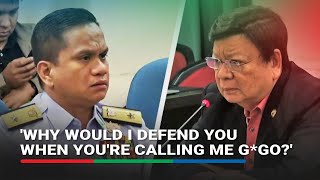 Confronted by Marcoleta Tarriela retorts Why would I defend you when youre calling me ggo [upl. by Ebaj]