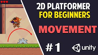 Unity 2D Platformer for Complete Beginners  1 PLAYER MOVEMENT [upl. by Abijah]