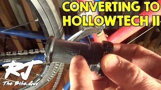 Convert From Square Taper to Hollowtech II Bottom BracketCrankset [upl. by Hurlee]