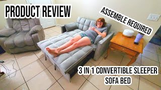 3 in 1 Convertible Sleeper Sofa Bed 🛌Product Review [upl. by Cherian]