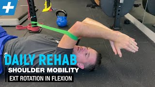 Shoulder External Rotation Mobility in Flexion  Tim Keeley  Physio REHAB [upl. by Nohtiek36]