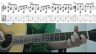 Bella Ciao Money Heist  Easy Fingerstyle Guitar Playthrough Tutorial Lesson With Tabs [upl. by Garrard]