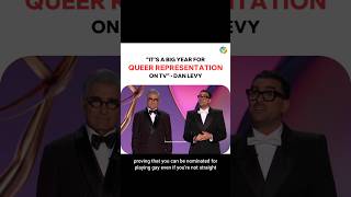 Big year for Queer representation on TV  Dan Levy at the Emmy Awards shorts lgbt [upl. by Brynna]