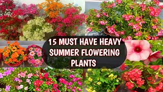 15 MUST HAVE HEAVY SUMMER FLOWERING PLANTS FOR THIS SEASON  LIST OF BEST SUMMER FLOWERS WITH NAMES [upl. by Ailet]