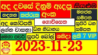 Lottery Result DLB NLB ලොතරය් දිනුම් අංක 20231123 Lottery Result Sri Lanka lotharai dinum [upl. by Akirehc208]