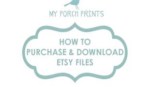 How To Purchase amp Download Digital Files on Etsy 2019 [upl. by Yoreel]