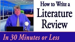 How to Write a Literature Review in 30 Minutes or Less [upl. by Arretak]