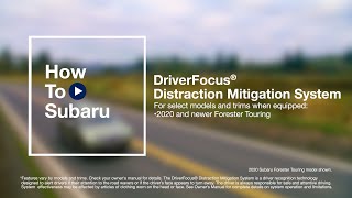 How to Use Your Subaru Vehicle’s DriverFocus® Distraction Mitigation System Forester [upl. by Ayotal582]