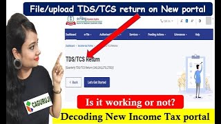 TDS amp TCS return filing on new income tax portal How to file TDS return on new portal of income tax [upl. by Felicdad704]