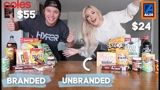 BRANDED VS UNBRANDED FOOD CHALLENGE [upl. by Moody]