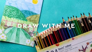 Testing Staedtler Coloured Pencils  Relaxing Time Lapse [upl. by Nyrrat]