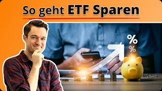 ETF Sparplan erklärt Vermögen aufbauen mit ETFSparen Rechenbeispiel  finanzennet [upl. by Hill]