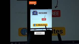 Resume maker website 👩🏻‍💻  Resume kaise banaye viralshort resume jobs india [upl. by Haonam544]