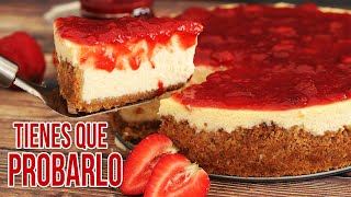 😋 Mira que FACIL es Hacer CHEESECAKE DE FRESA ► TIENES que PROBARLO este Verano [upl. by Aielam490]