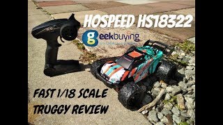 HoSpeed Hurricane HS18322 4WD 118 Scale Truggy Review [upl. by Eirtemed578]