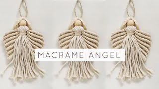 DIY MACRAME ANGEL  STEP BY STEP  MACRAME CHRISTMAS ORNAMENT [upl. by Serra781]