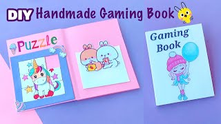 DIY Cute Gaming Book Part1  Easy Paper Gaming Book  5 Paper Games in a book [upl. by Ahcsat]