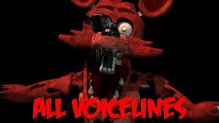 Foxy  All Voicelines with Subtitles  Ultimate Custom Night [upl. by Notlimah11]