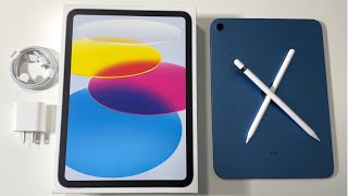 iPad 10th Generation Unboxing Blue Worth it [upl. by Enaerb]