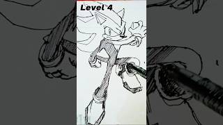 Pendrawing speed Shadow in different Level drawing art shorts sonic [upl. by Aitsirhc]