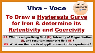 BH Curve  Viva Voce  Retentivity amp Coercivity  Practical File [upl. by Haddad914]