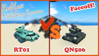 RT01 vs QN506 AntiAir Tank Faceoff in Military Tycoon Roblox [upl. by Durrace]