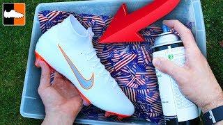 How To Hydro Dip Flag 🇺🇸 Custom Boots ⚽️ Soccer Gear [upl. by Anned905]