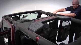 RhinoRack  How To Install A Backbone System Jeep Wrangler [upl. by Aihtiekal697]