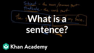 What is a sentence  Syntax  Khan Academy [upl. by Azilem]