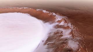 Flight Over Korolev Crater on Mars [upl. by Eisej]