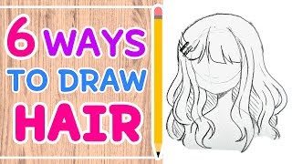 ☆ HOW TO DRAW 6 HAIRSTYLES  Easy Tutorial ☆ [upl. by Safoelc]