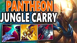 How to Play Pantheon Jungle amp CARRY  Best BuildRunes  Pantheon Guide Season 13 League of Legends [upl. by Ikceb]