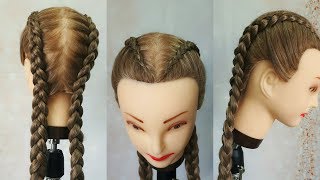 Trenzas de Boxeadora  Boxer Braids  Trenzas Holandesas  How to Cornrow [upl. by Caty]