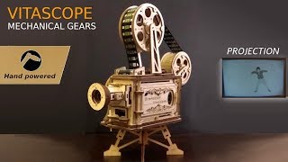 Robotime Hand Crank Vitascope ROKR LK601 DIY Film Projector 15 Discount code yoshiny [upl. by Quigley907]