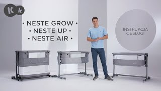 Łóżeczko dostawne 2 w 1 NESTE GROW NESTE UP NESTE AIR  Instrukcja obsługi [upl. by Eniaj90]