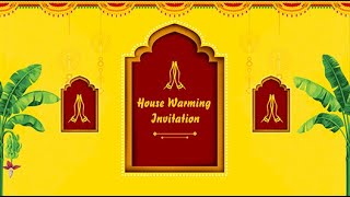 Griha Pravesh Invitation Video  Traditional Housewarming Invitations  invitercom [upl. by Schnurr]