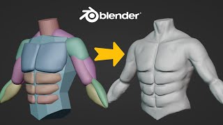 Sculpt Muscles  Beginners TRY THIS in Blender  EASY Tutorial [upl. by Fenn]