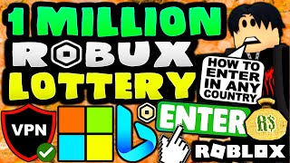 HOW TO ENTER THE 1000000 ROBUX LOTTERY ROBLOX MICROSOFT REWARDS 1 MILLION ROBUX SWEEPSTAKES [upl. by Gnuh159]