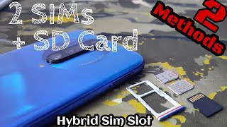 2 Methods  How To Use Both 2 SIM With SD CARD with Hybrid SIM Slot Adapter  Muz21 Tech [upl. by Belden]