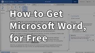 How to Get Microsoft Word for Free [upl. by Malina123]