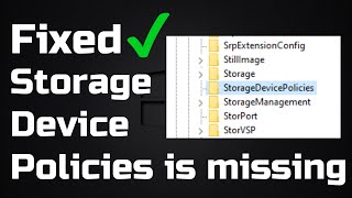 How to addenable Storage Device Policies in REGEDIT  Customize Registry Editor [upl. by Ahsikcin527]