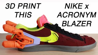 Nike x Acronym Blazer 3D Print Parts for your Sneakers [upl. by Notffilc952]