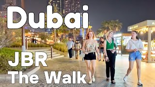 Dubai 🇦🇪 JBR Jumeirah Beach Residence The Walk 4K Walking Tour [upl. by Gittel]