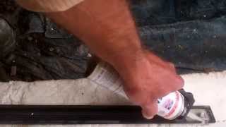 Using silicone adhesive sealant  built in calking gun [upl. by Lehet]