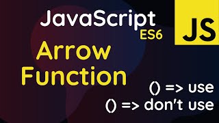 JavaScript ES6 Arrow Functions Tutorial  JavaScript ES6 Tutorial [upl. by Kline]