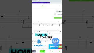 How To Convert Songsterr To GuitarPro guitartabs songsterr guitarpro [upl. by Swope]