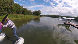 Startup taxi warm up and takeoff Piper PA 22 seaplane Alaska  unedited Takeoff at 8m50s [upl. by Demona260]